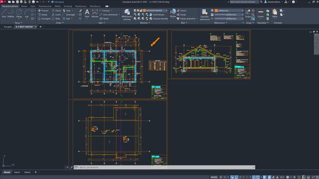 Projekt domu  w AutoCAD