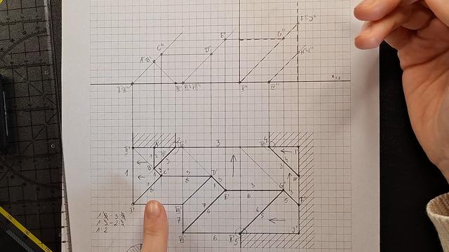 Przenoszenie punktów na rzut pionowy
