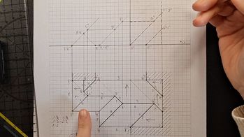 Geometria dachów w rzutach Monge’a – II