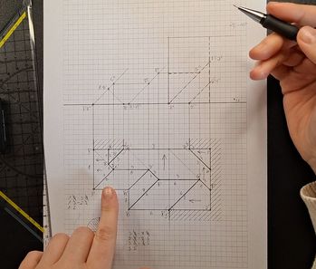 Geometria dachów w rzutach Monge’a – II